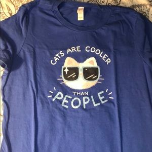 Cats are cooler than people t-shirt